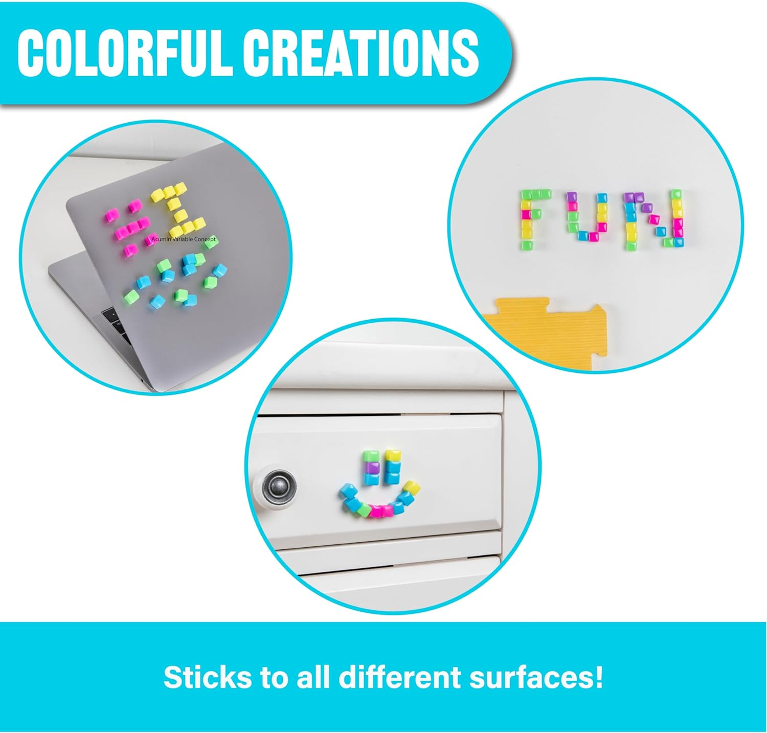 Stickikubes - Neon Brights Tub - 125Pc