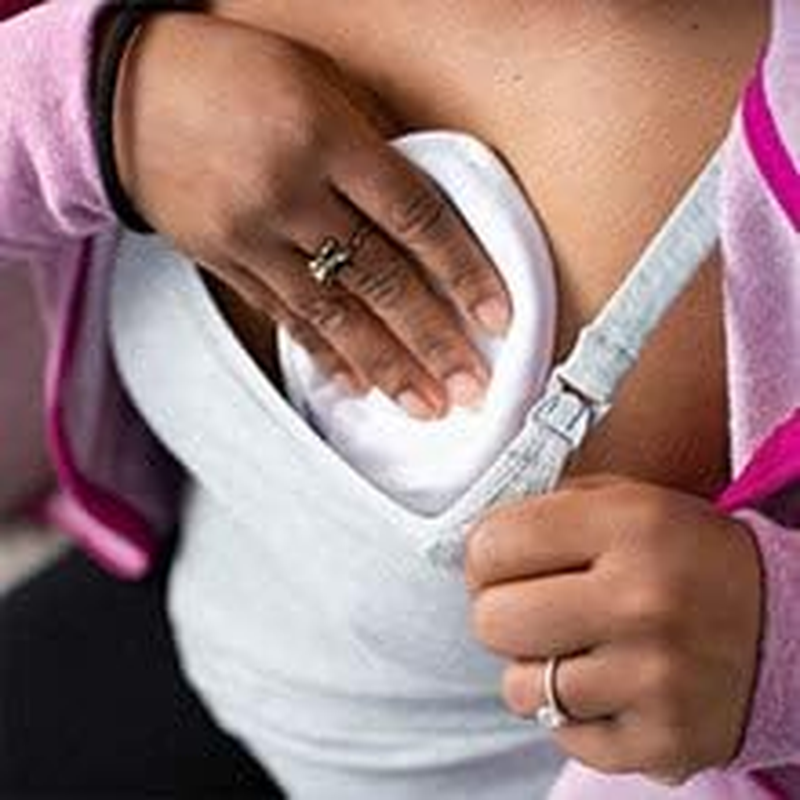 Lansinoh Washable Nursing Pads, Teardrop Contoured Bamboo Viscose Pad, Reusable Breast Pads for Every Day and Night Use for Breastfeeding Mums, (Pack of 4) image number 2