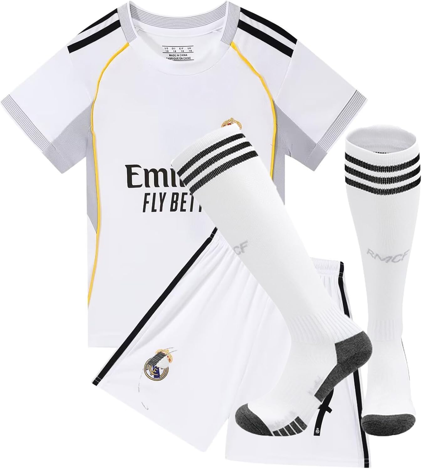 No #9 Madrid Special Edition Kids Soccer Jersey Shirts Football Futbol Socks Set Youth Sizes image number 1