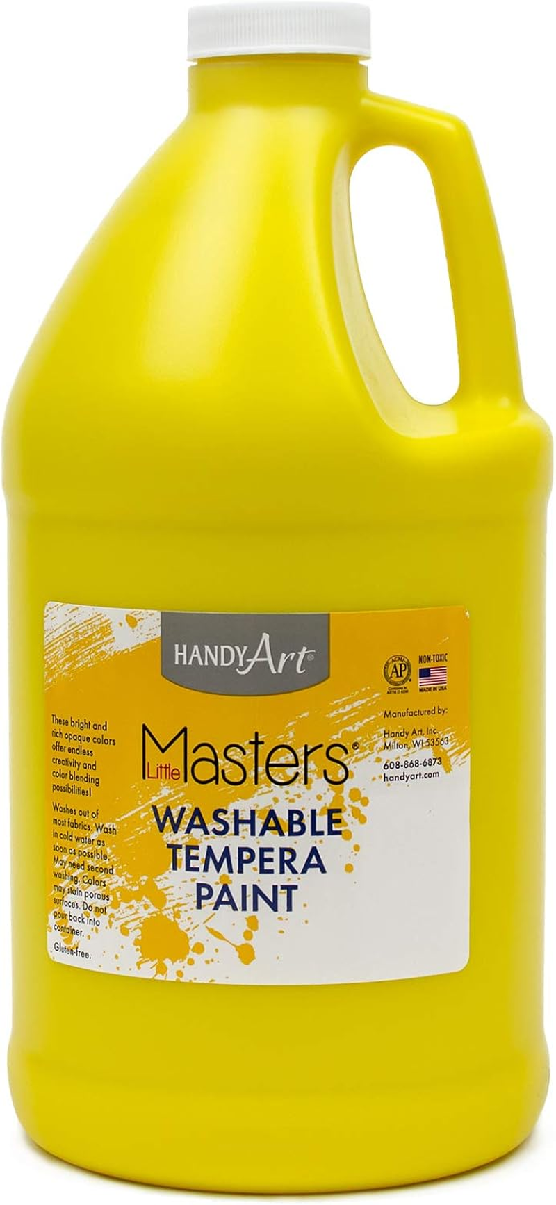 Handy Art Little Masters Washable Tempera Paint 1/2 Gallon, Yellow image number 1