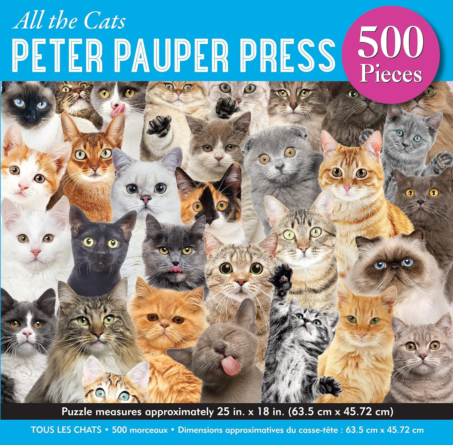 Peter Pauper Press All the Cats 500 Piece Jigsaw Puzzle image number 2