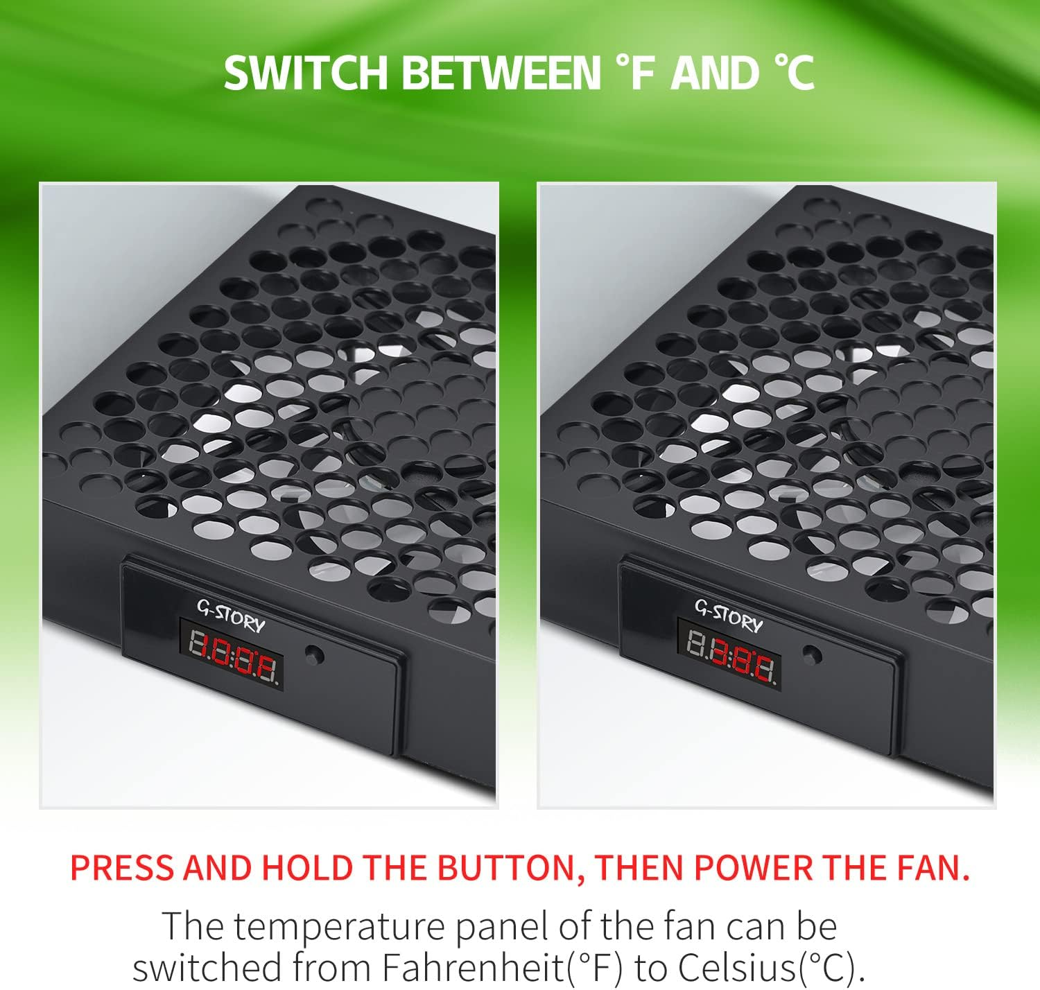 G-STORY L&uuml;fter F&uuml;r Xbox Series X, L&uuml;ftergeschwindigkeit Wird Automatisch Durch Temperatur Angepasst, 3 Geschwindigkeiten 1500/1750/2000 U/Min (140 Mm) image number 1