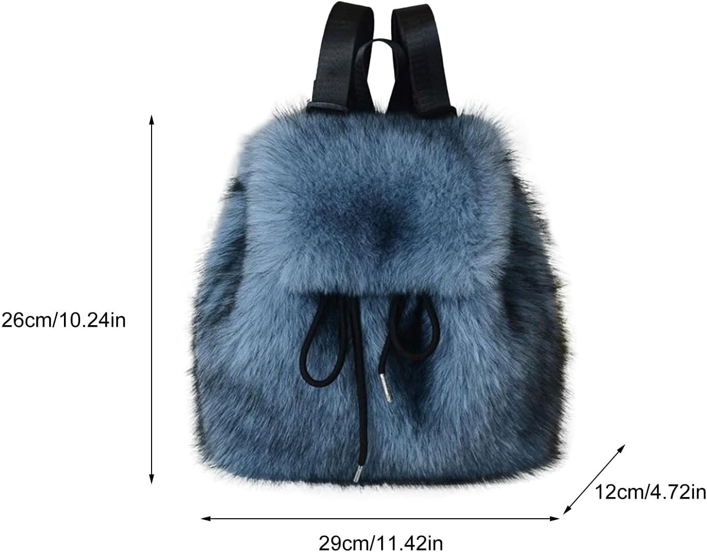 Generisch Backpack, Backpack with Look and Drawstring - Faux Backpack with Adjustable Shoulder Strap - for Girls Winter Outdoor School Travel Hiking Christmas image number 3