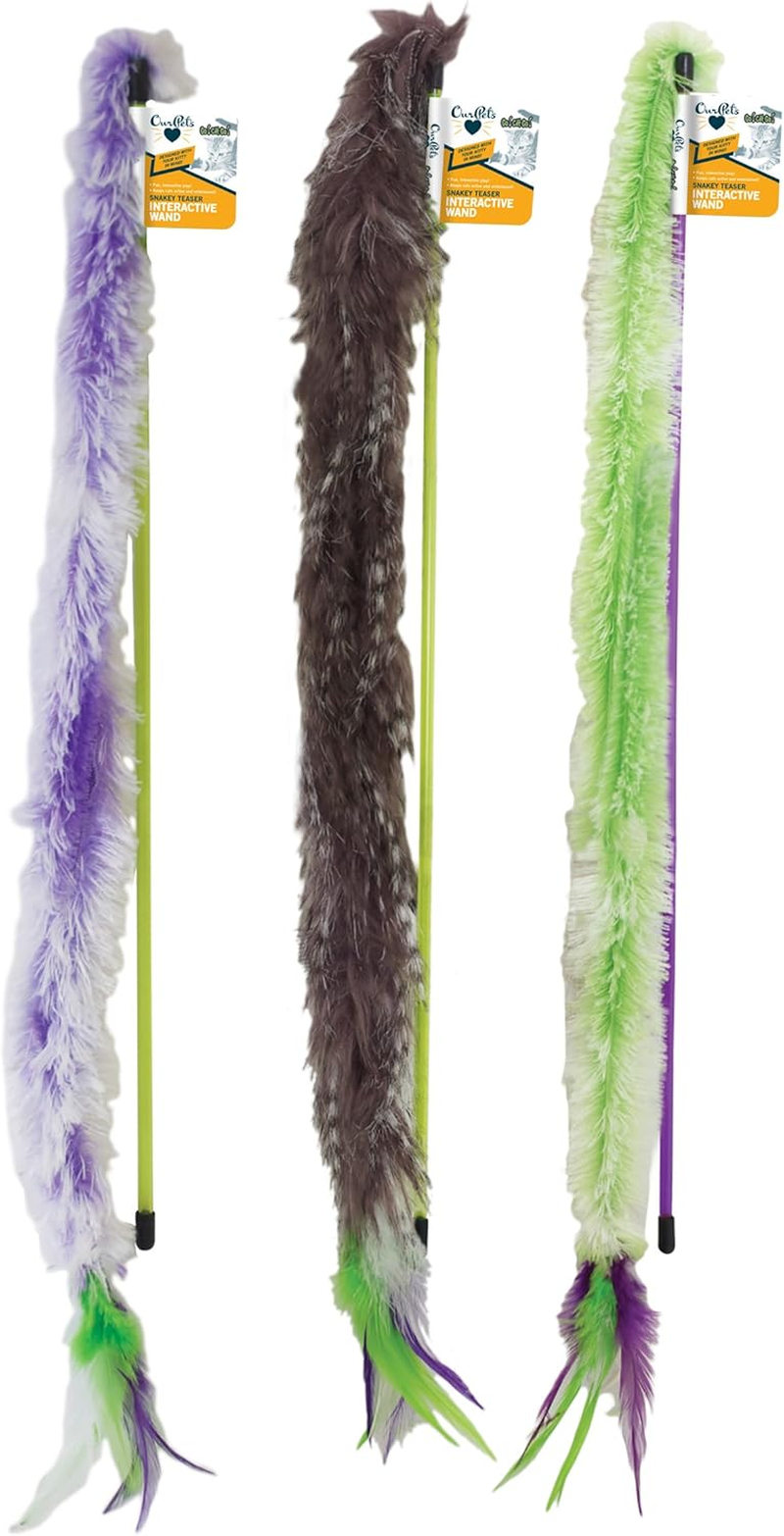 Our Pets Feather Teaser Wand Cat Toy,