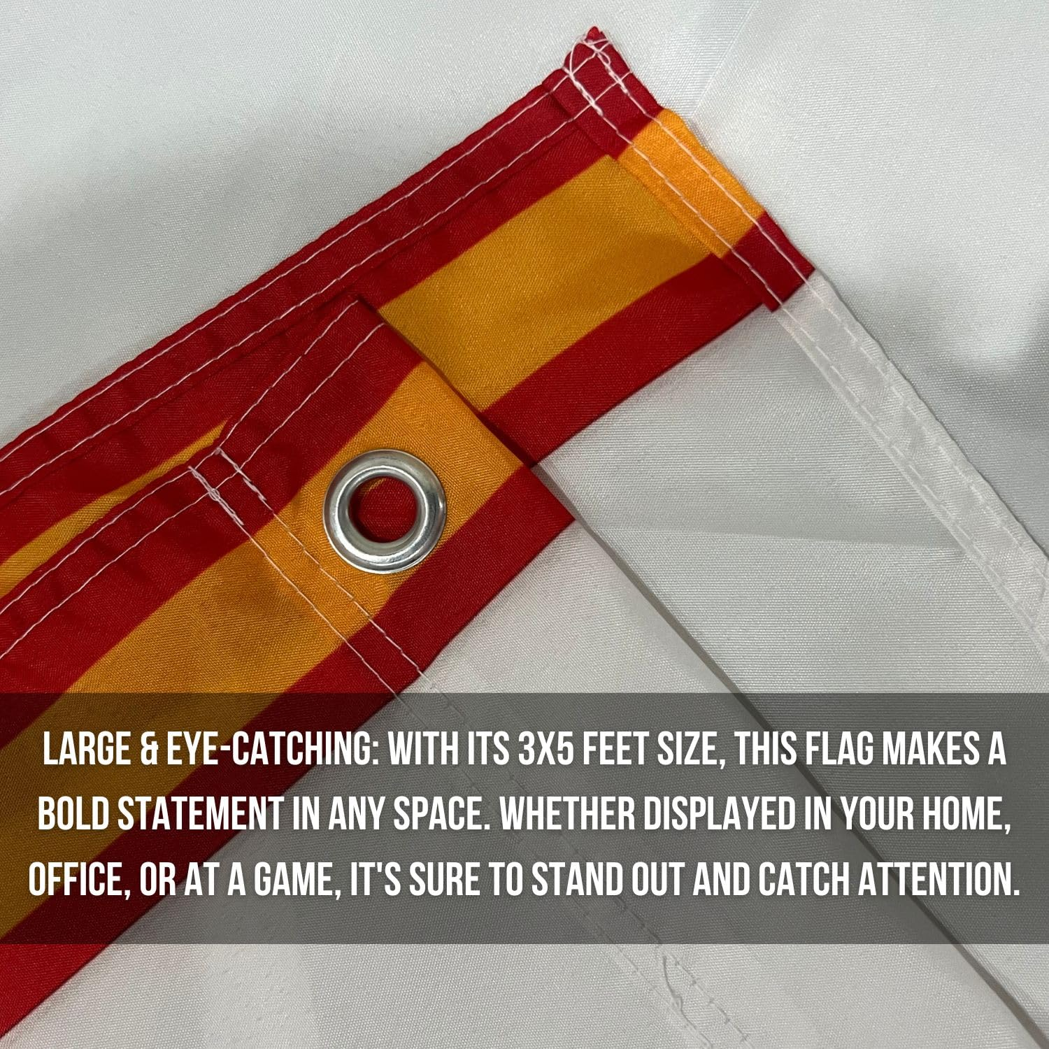 3X5 Ft Large Realmadrid Soccer Flag - Durable Polyester Football Banner with 2 Grommets - Great for Room Decor & Game Day image number 3