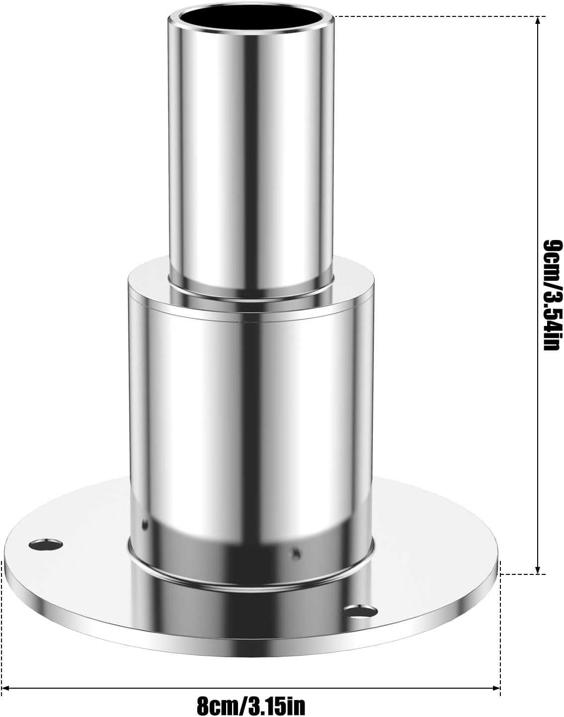 Straight Thru Hull Exhaust Skin 24Mm/0.94 Inch, 316 Stainless Steel Diesel Heater Exhaust Skin Fitting for Tube Pipe Socket Hardware for Diesel Parking Heaters Boat Marine Car Truck(Silver) image number 2