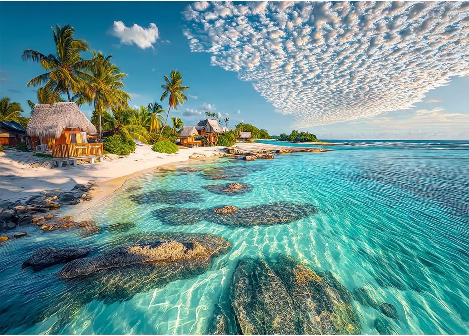 Jigsaw Puzzles for Adults 1000 Pieces Impossible Hard Difficult Challenging Puzzles for Adults 1000Pc Puzzle Summer Beach Breeze Jigsaw Puzzle 1000 Pieces 28 X 20 Inch