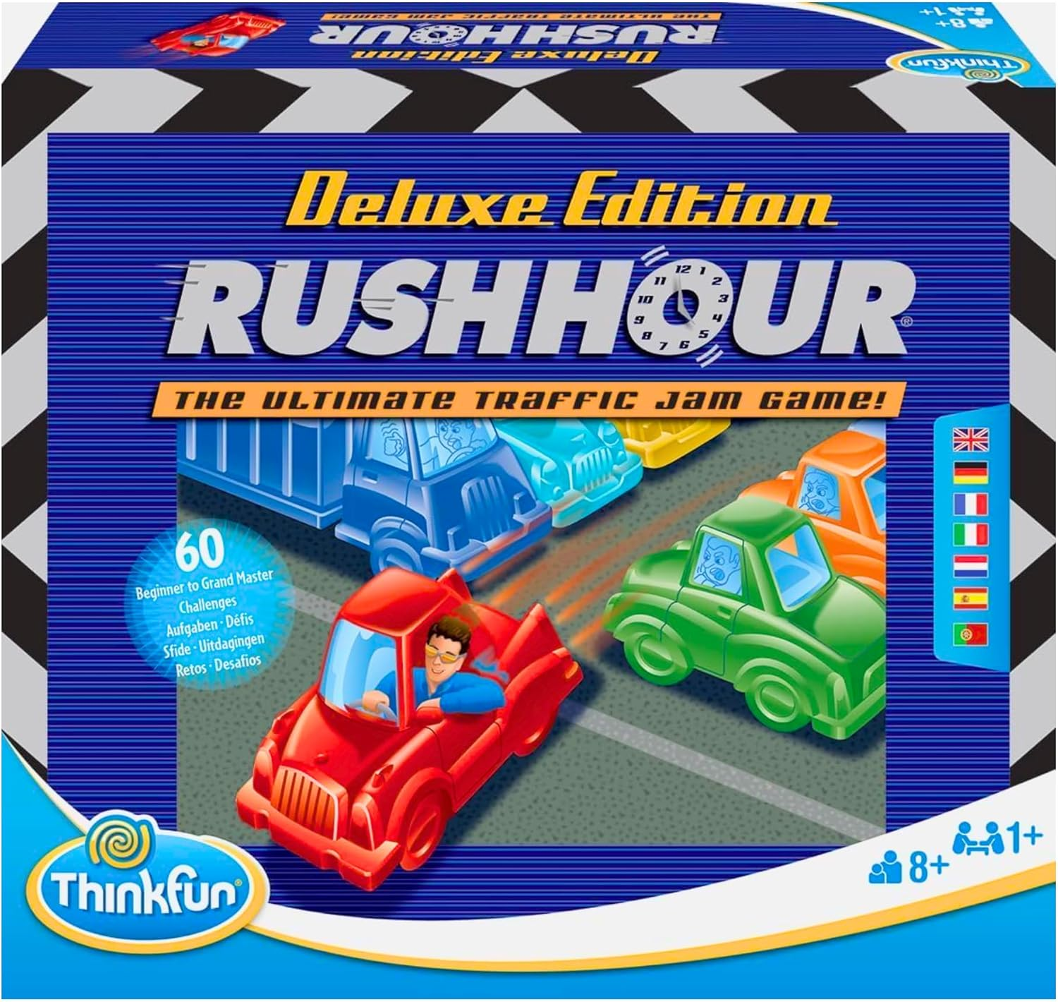 Thinkfun Rush Hour Deluxe Edition &ndash; Traffic Jam Logic Puzzle Game, Critical Thinking & Problem Solving Challenge for Kids Age 8+ & Adults image number 1