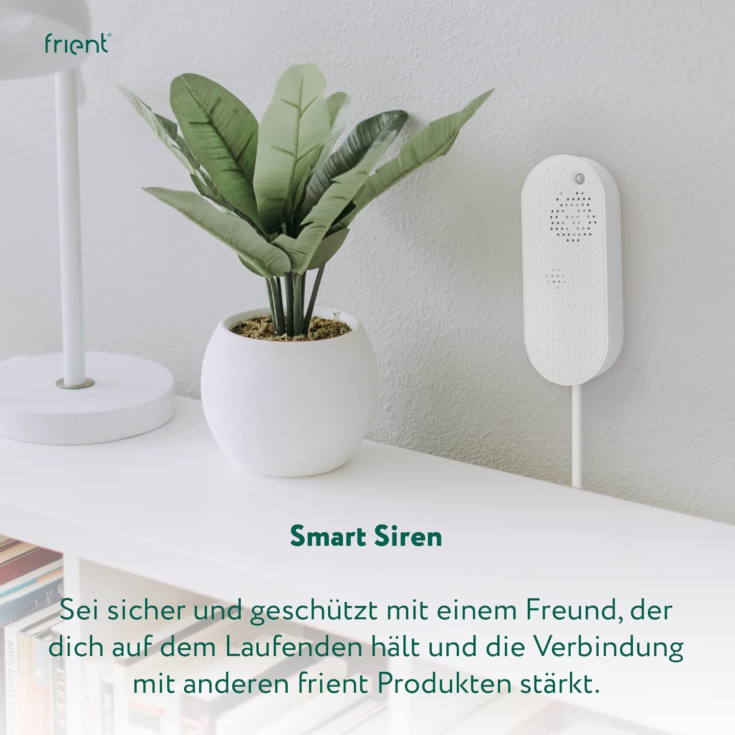 Frient Smart Siren | Siren | Intelligent Security Alarm | 90 Dbm | Burglary Protection | Battery Backup | Zigbee Range Enhancer | Works with Smartthings, Home Assistant and Homey image number 1
