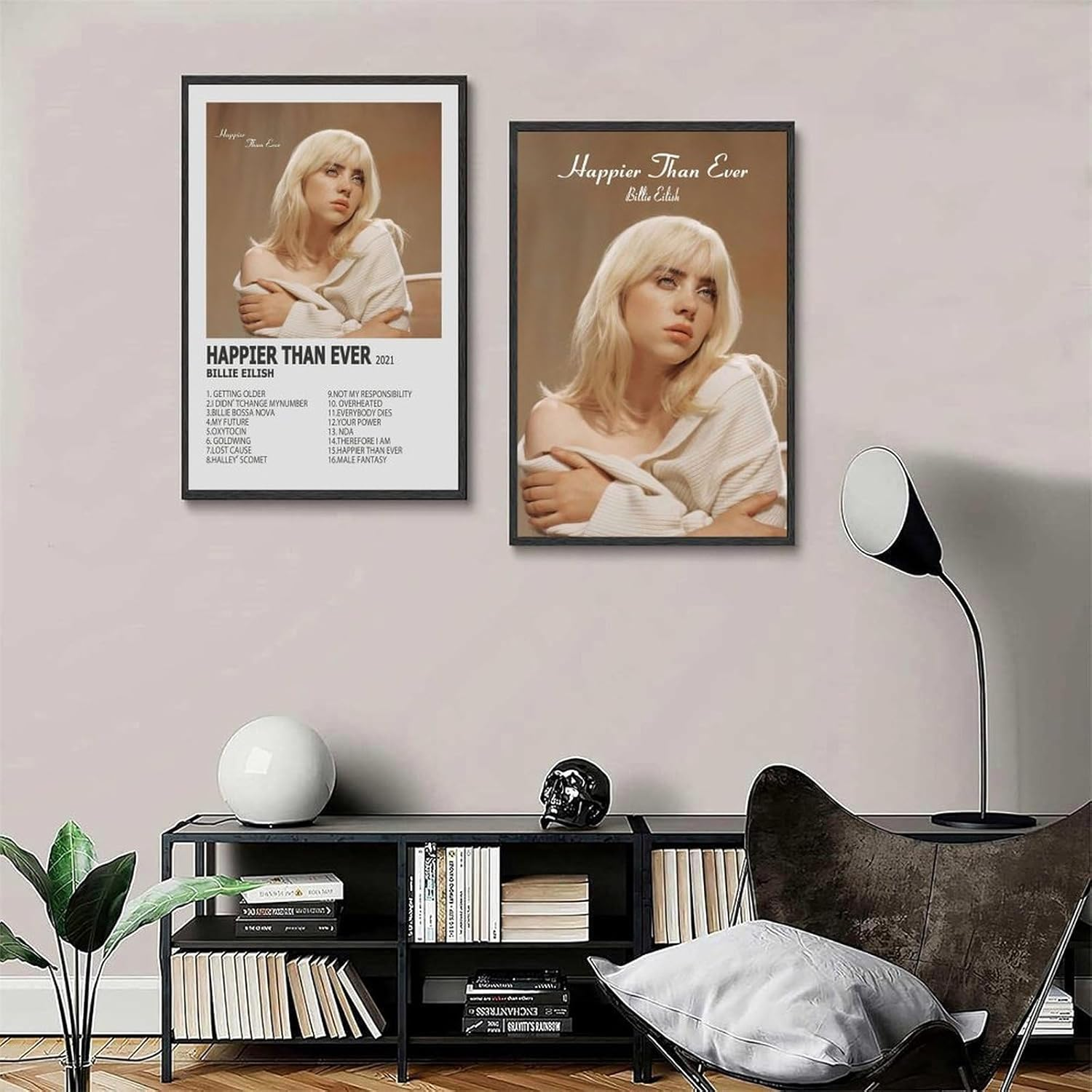Music Billie Album Eilish Posters Poster a Set of 2 Canvas Posters Room Aesthetic Festival Gift Family Bedroom Decor Wall Art Home08X12Inch(20X30Cm) Style image number 4
