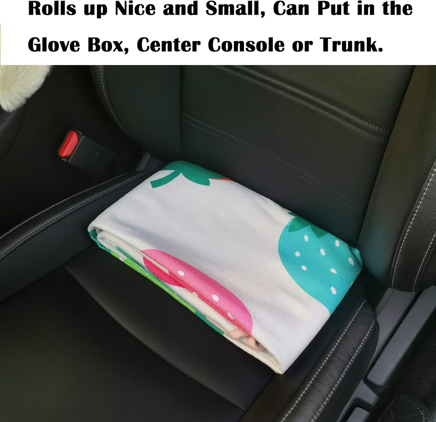 Car Seat Cover Protector Front Seats Only,Waterproof Cooling Bucket Towel Seat Covers for Trucks SUV Jeep,Automotive Vehicles Seat Cover Protectors (Strawberry) image number 2