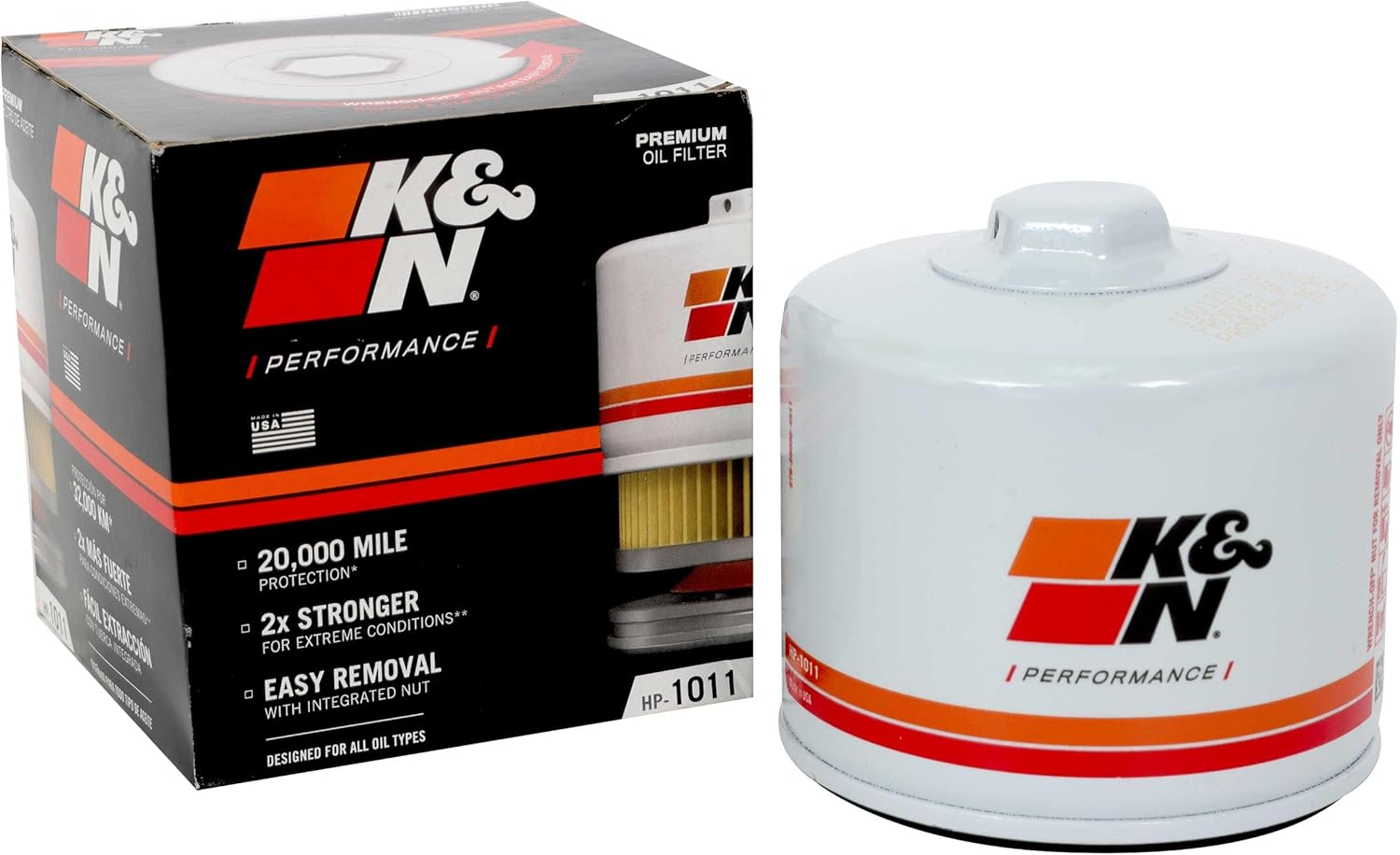 K&N HP-1011 Premium Oil Filter for 2006 Chevrolet Avalanche 2500 8.1L V8 Gas image number 1