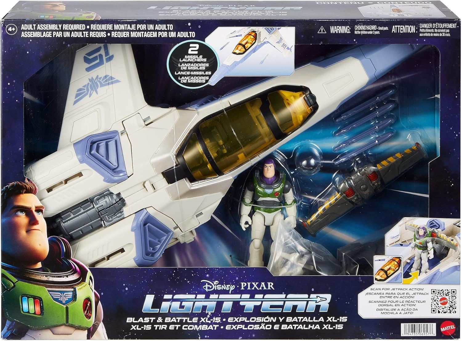 Disney and Pixar Lightyear Toys Buzz Lightyear Figure with Blast and Battle XL-15 Spaceship