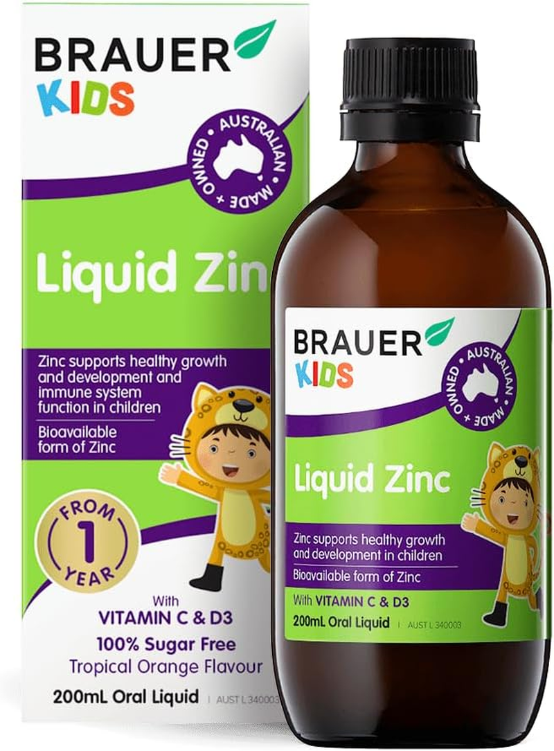 Brauer Liquid Zinc with Vitamins C & D3-200ML, Supports Immunity, Growth & Development, 100% Sugar-Free, from 1 Year+ image number 4