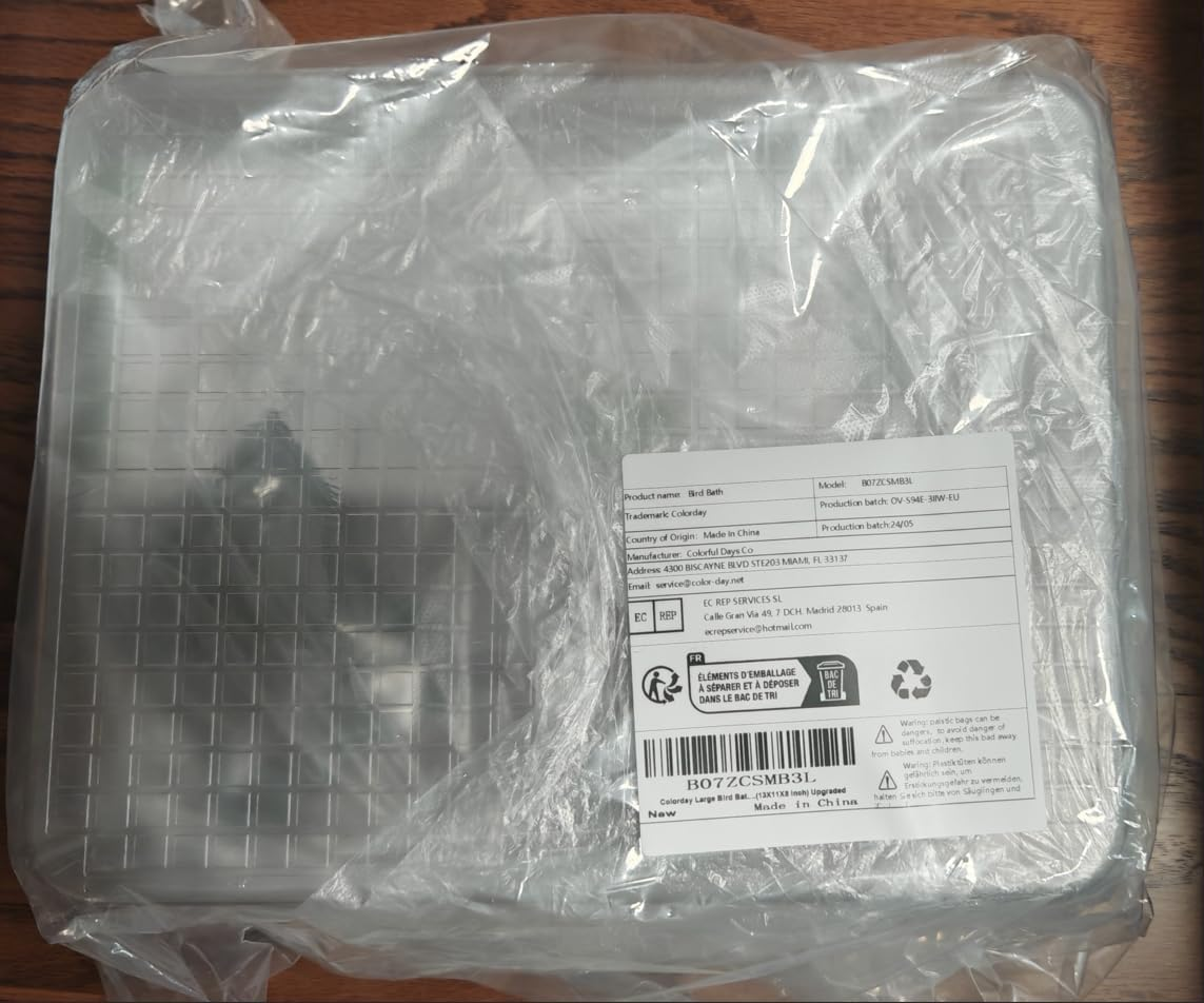 Colorday Large Bird Bath with Clear View, for Greys,Amazons,Conures,Cockatiels,Parakeet.(13X11X8 Inch) Upgraded image number 4