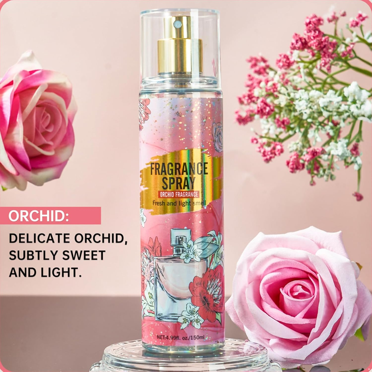 Lejafay Alcohol Free Scented Body Spray for Women Long Lasting Perfume Mist Suitable for Sensitive Skin Orchid One Size - Jasmine-Scent image number 4