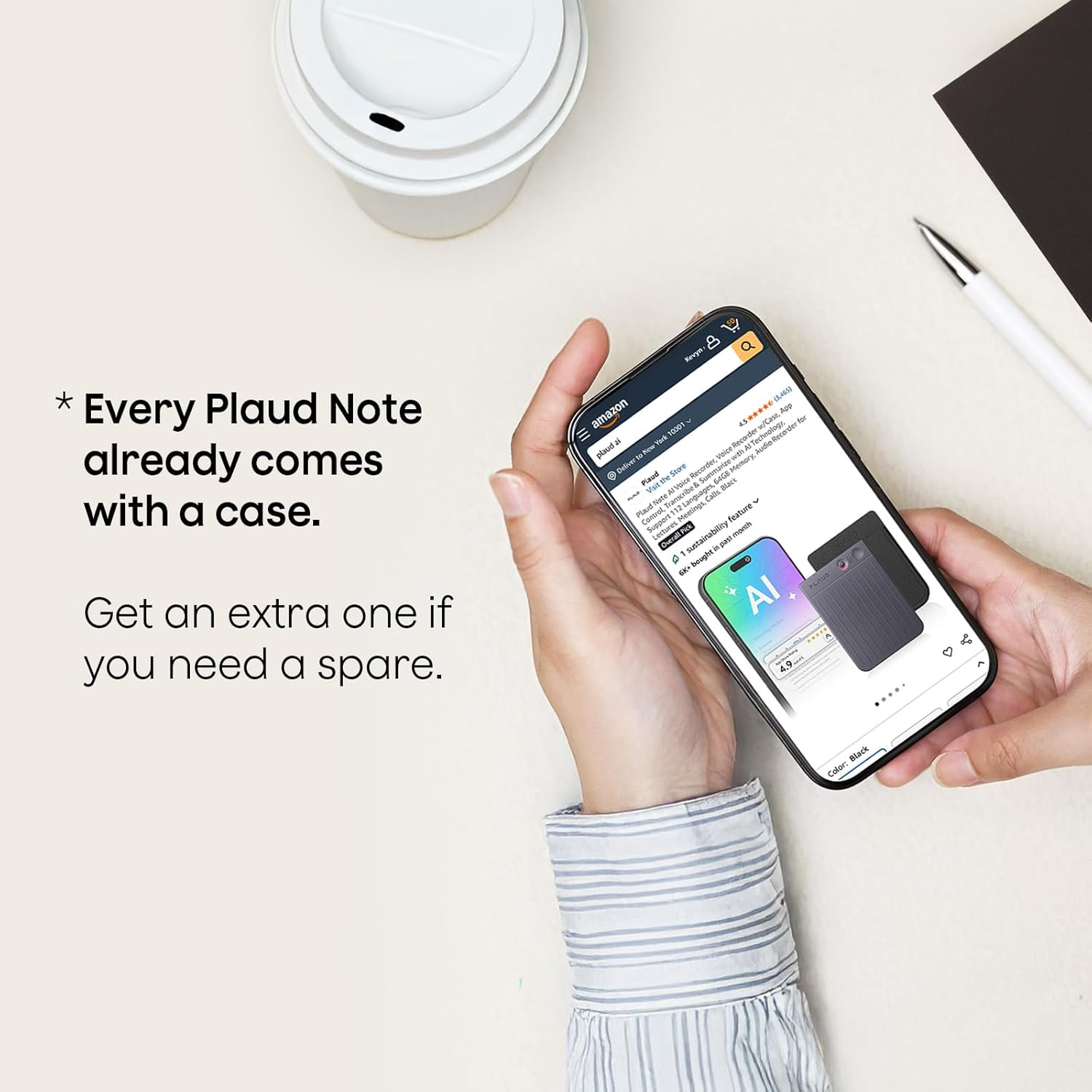 Voice Recorder Carrying Case for Plaud Note Compatible with Plaud Note AI Audio Recorder Portable Protective Case Brown image number 4