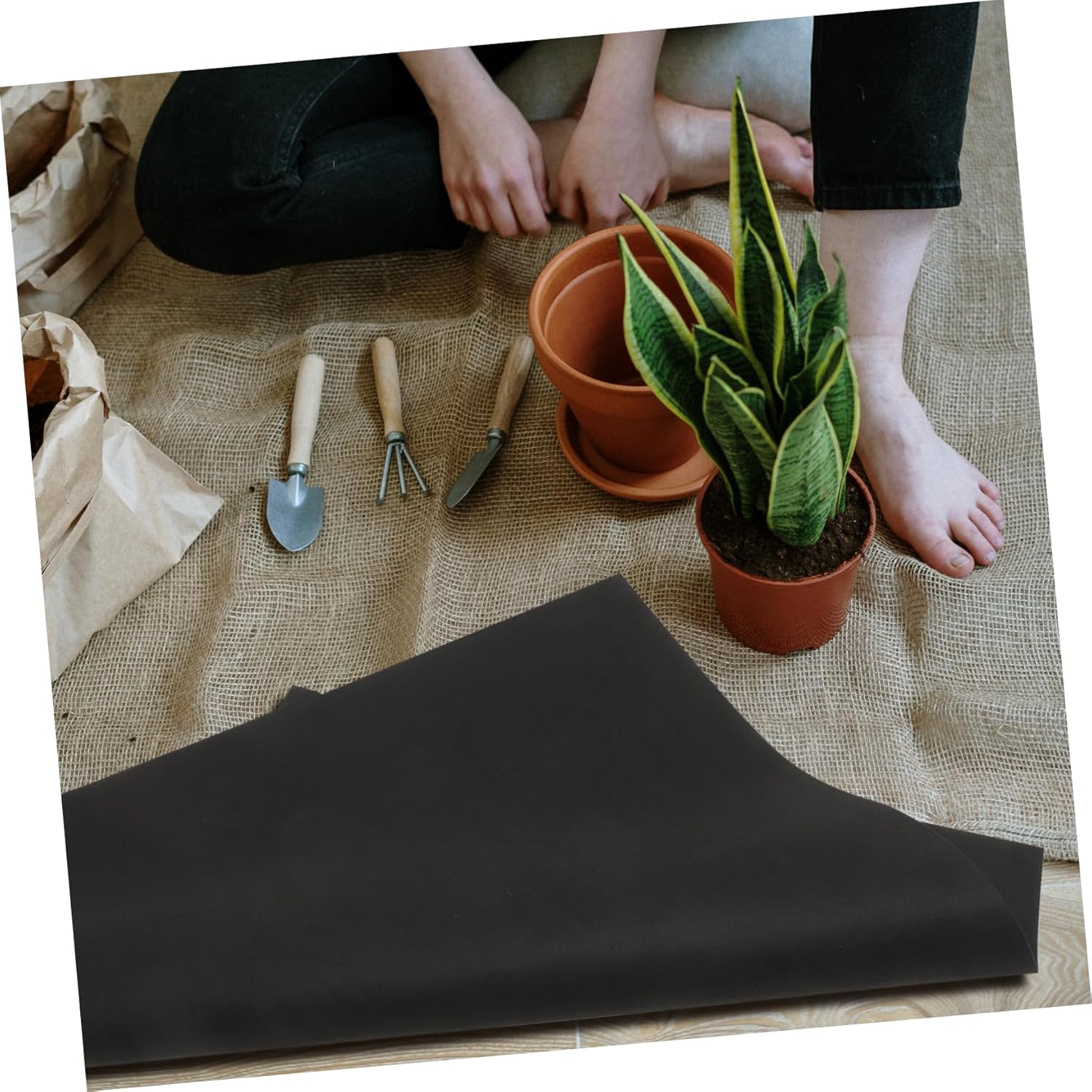 Abaodam Plant Mat Automatic Irrigation System Black Capillary Mat Cushion for Indoor Potting Hydroponics Supplies image number 3