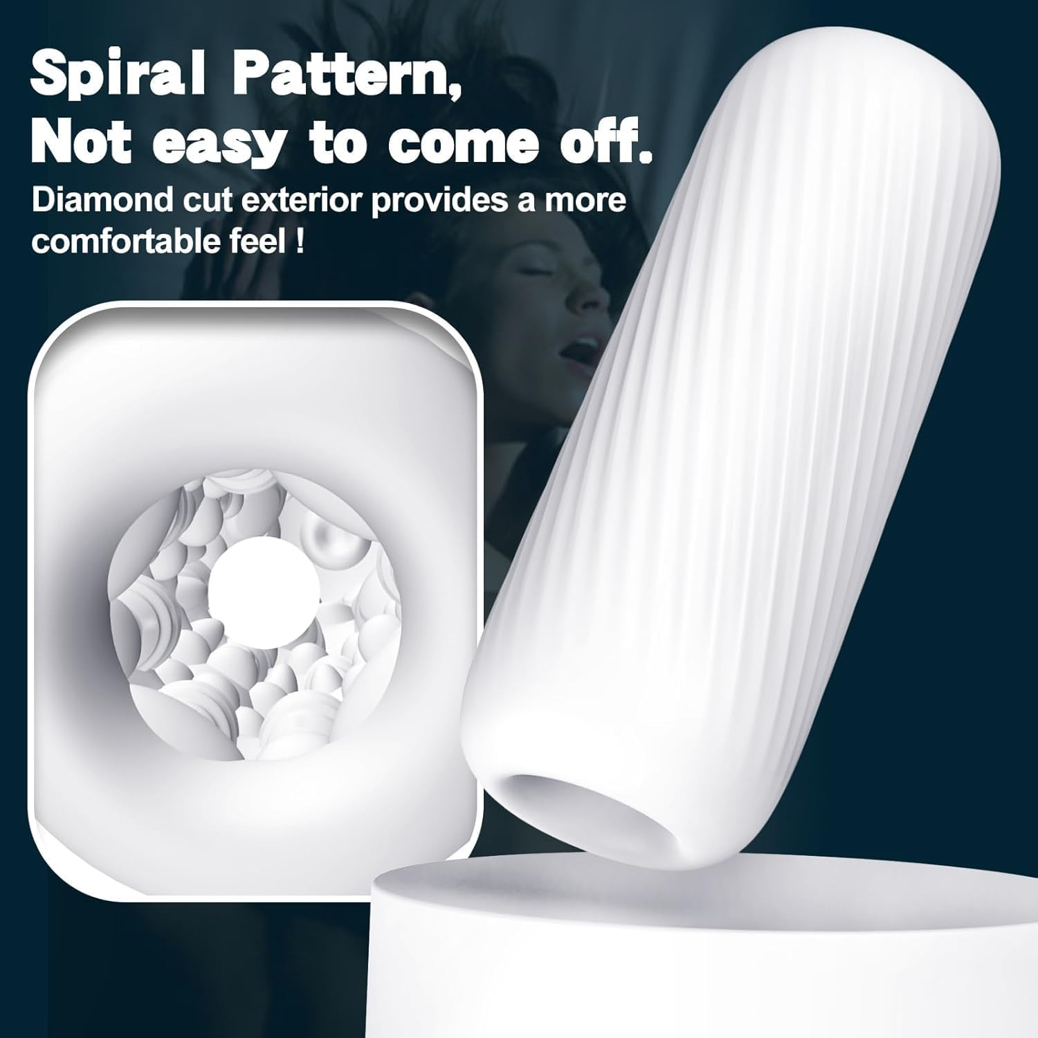 Male Masturbator Sex Toys for Men, Adult Sex Toy Pocket Pussy, TPE Male Masturbation Sleeve, Penis Training for Men,3D Realistic Texture Spiral Tunnel Couple Sex Toy & Game image number 1