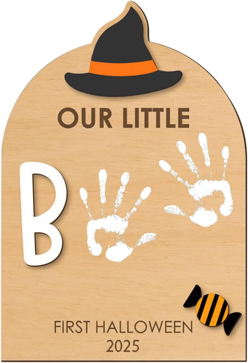 Foot Print Kit for Baby - Baby'S First Halloween Keepsake,Craft Kit with Ink Pad Hand Ornament for Birth Shower Mom Dad Kids Family, Christmas Halloween Nursery image number 1