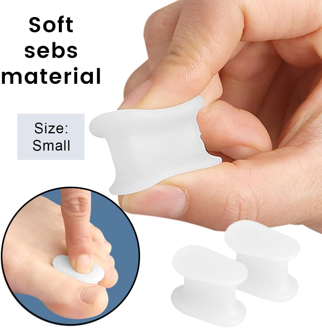 Toe Separators, 12-Piece Set Toe Separators for Hallux Valgus, Bunion & Toe Correction, Silicone Toe Spacer for Men and Women (Small Size) image number 5