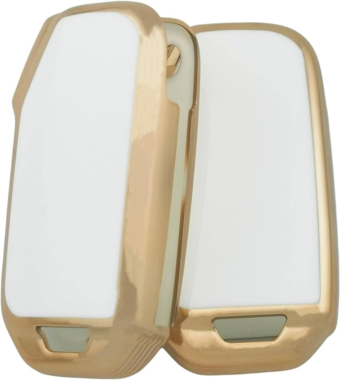 RUNZUIE 2Pcs 4 Buttons TPU Key Fob Cover for 2019-2023 2024 Kia K5 Forte Seltos Soul Sportage Sorento Cerato (Folding Flip) image number 2