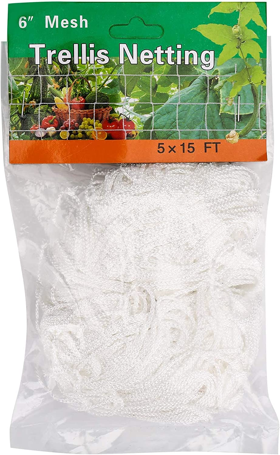 Lordap (5X15Ft) Plant Trellis Netting, Heavy-Duty Polyester Grow Net, Garden Trellis Netting with Square Mesh for Climbing Plants, Vegetables, Fruits, and Flowers (5X15Ft) image number 1