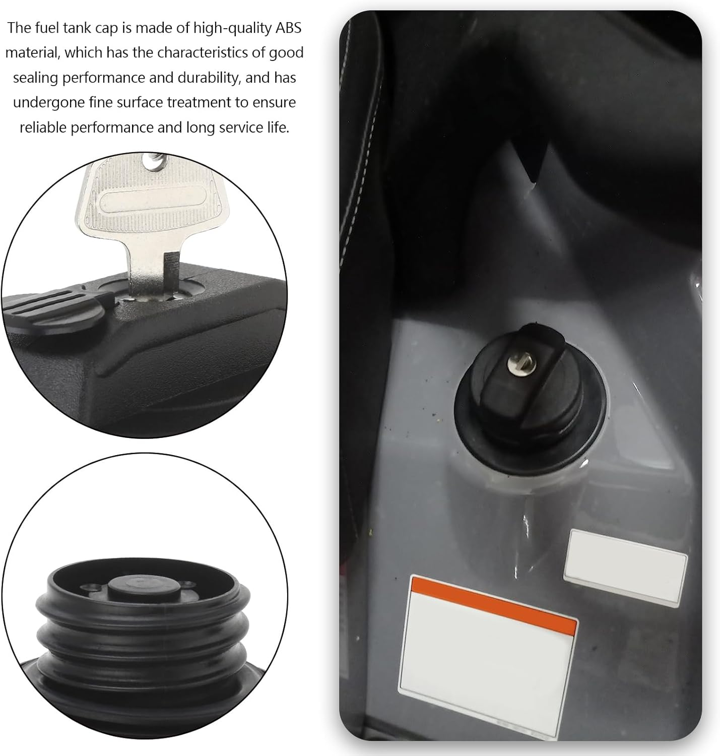 Ecsing 1 Set Car Locking Tank Filler Cap Lockable Tank Cap with Keys 7020-010120 Beach Car Fuel Tank Cover Compatible with Cforce 450 520 550 image number 6