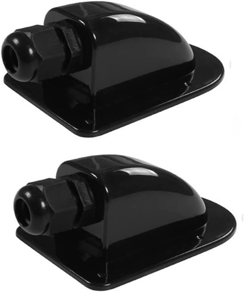 2 Pcs Solar Cable Entry Gland, Solar Panel Junction Box RV Caravan Boat Waterproof Cable Gland for All Cable Types (Single Cable Entry, Black)