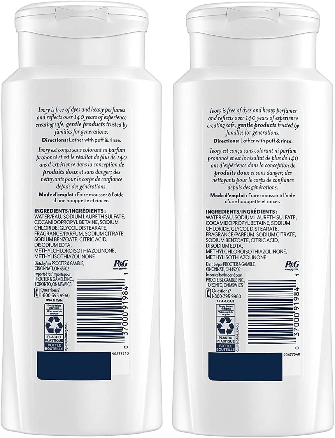 Ivory Scented Body Wash, Aloe 21 Oz (Pack of 2) image number 4