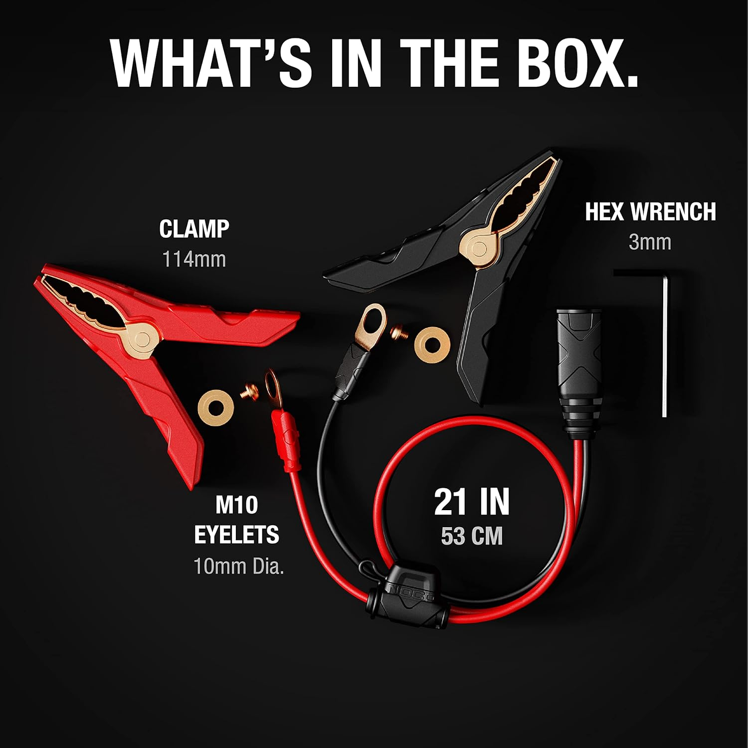 NOCO GC014 XL X-Connect Battery Clamp Accessory for NOCO Genius Smart Battery Chargers image number 1