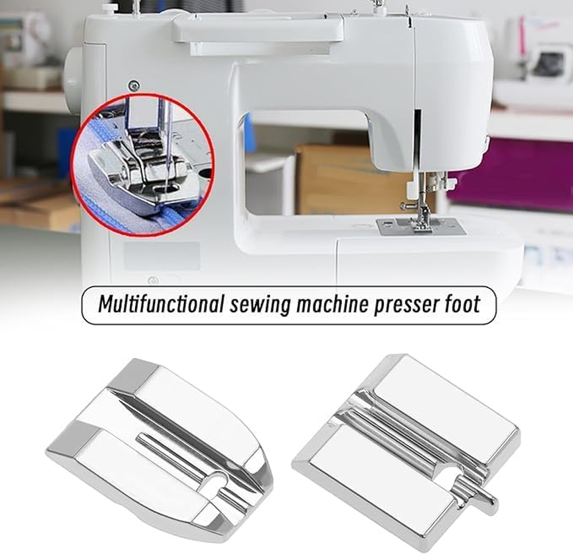 6PCS Presser Feet Concealed Invisible Zipper Sewing Machine Presser Foot Compatible with Brother Compatible with Babylock Low Shank Snap-On Sewing Machines Spare Parts image number 2