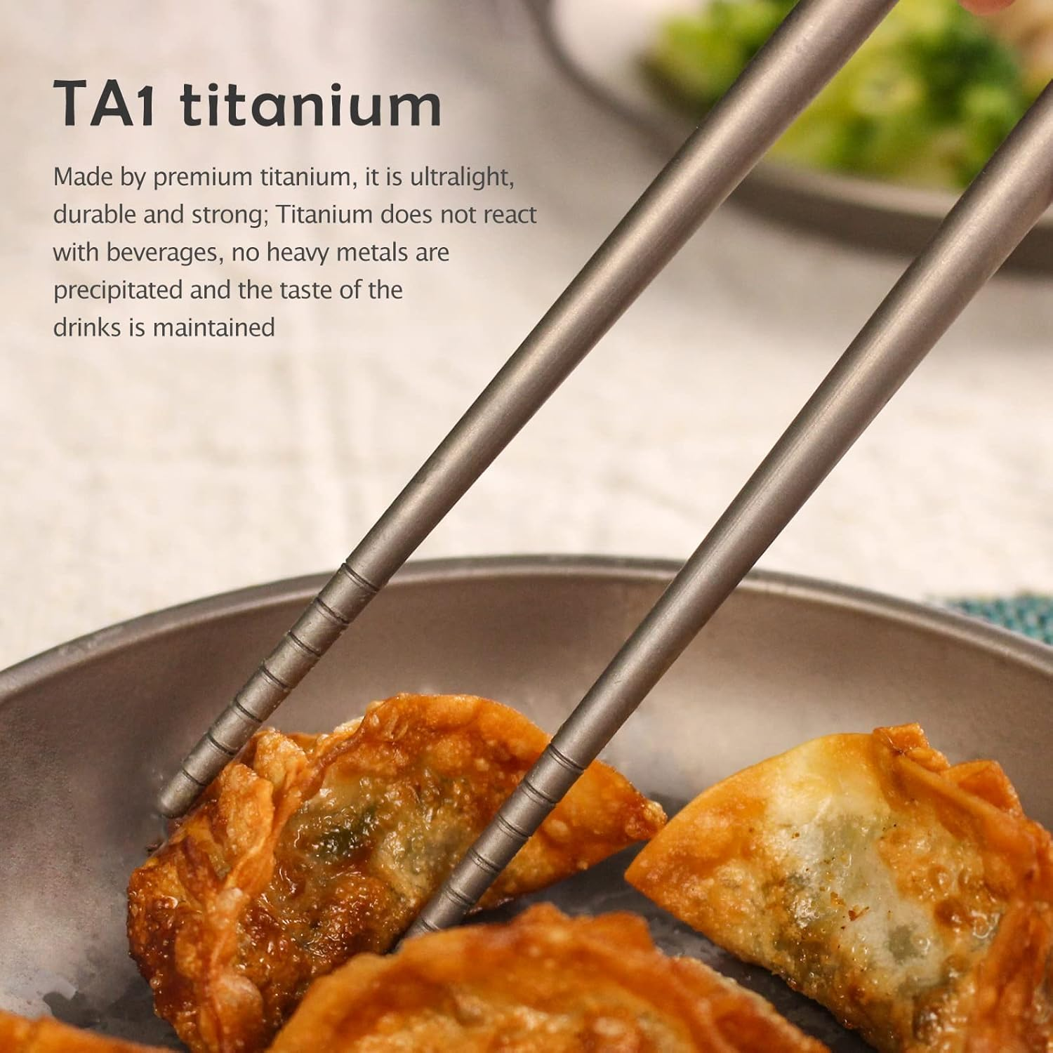 Boundless Voyage Titanium Detachable Chopsticks Outdoor Camping Portable Tableware with Storage Bag Ti1007T image number 5