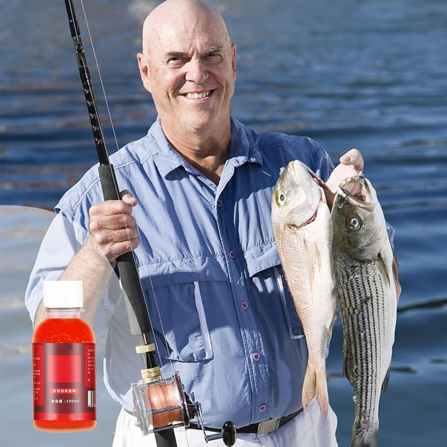 Fishing Bait Additive Liquid | Concentrated Red Worm Liquid,Fishing Lures Baits, High Concentration Fish Bait Attractant Enhancer, Smell Lure Tackle Food for Trout Cod Carp Bass image number 4