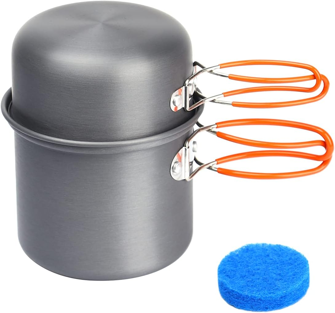 Fire-Maple Camping Pot Bowl Foldable Backpacking Cooking Set Pots for 1 Person 195G FMC-207 Ultralight Outdoor Single Cookware image number 3