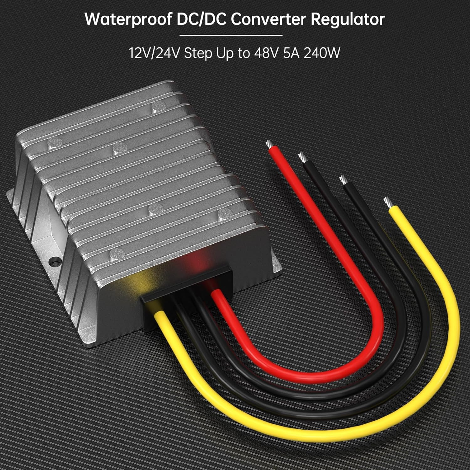 Areyourshop Power Adapter Waterproof DC/DC Converter Regulator 12V/24V Step up to 48V 5A 240W Voltage Stabilizer image number 6