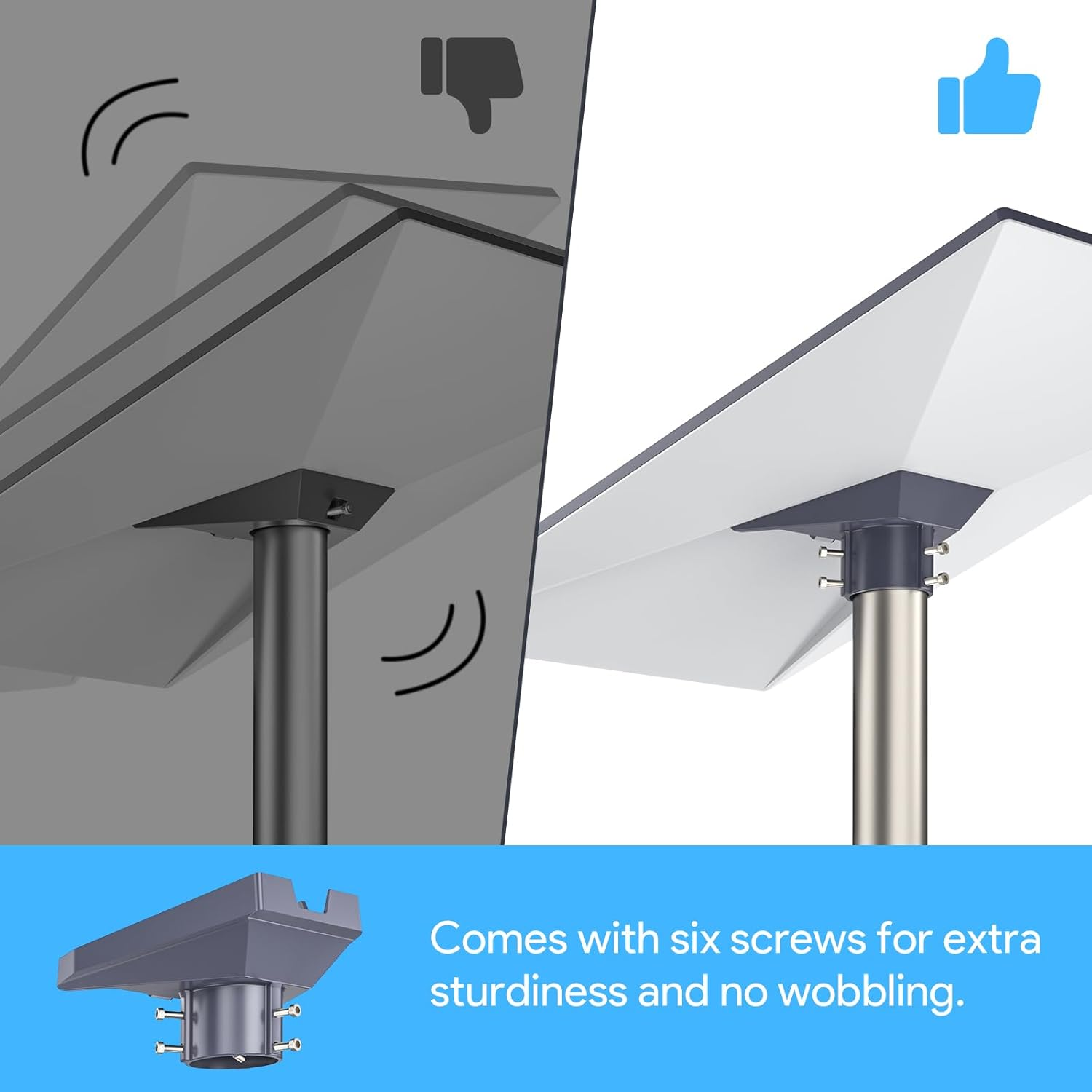 Starlink Gen 3 Pipe Adapter, Durable Aluminum Starlink Pole Mount Kit, Compatible with STARLINK Standard Dish, V3 Kickstand Dishy, Easy Installation & Secure Starlink Gen 3 Mount for Antenna Star Link image number 2