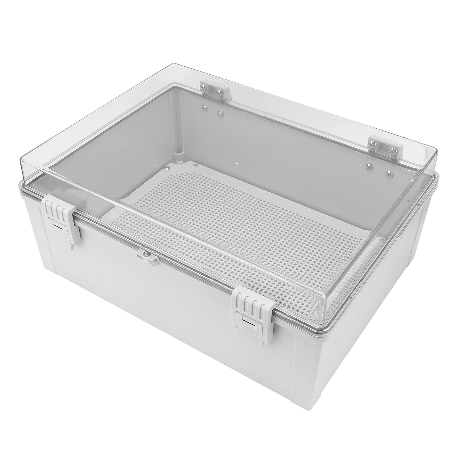 Large IP66 Water Proof Junction Box, ABS Enclosure with Clear Cover, for Wall, Grey and White, for Projects, Distribution Box image number 6