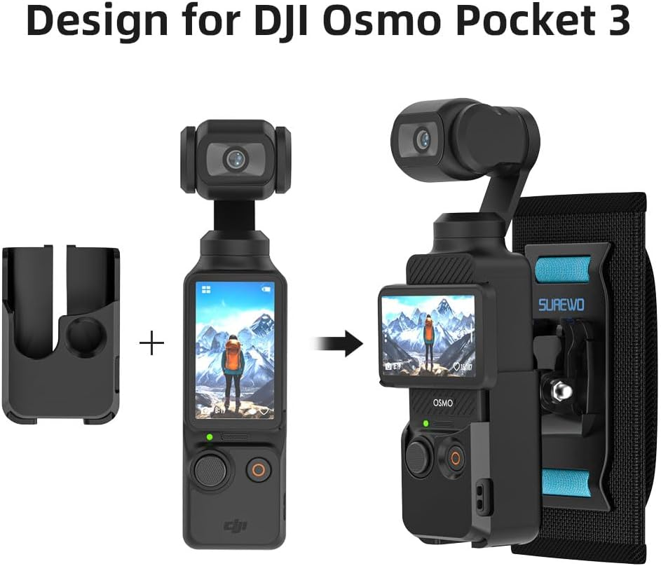 SUREWO Osmo Pocket Backpack Shoulder Strap Mount image number 3