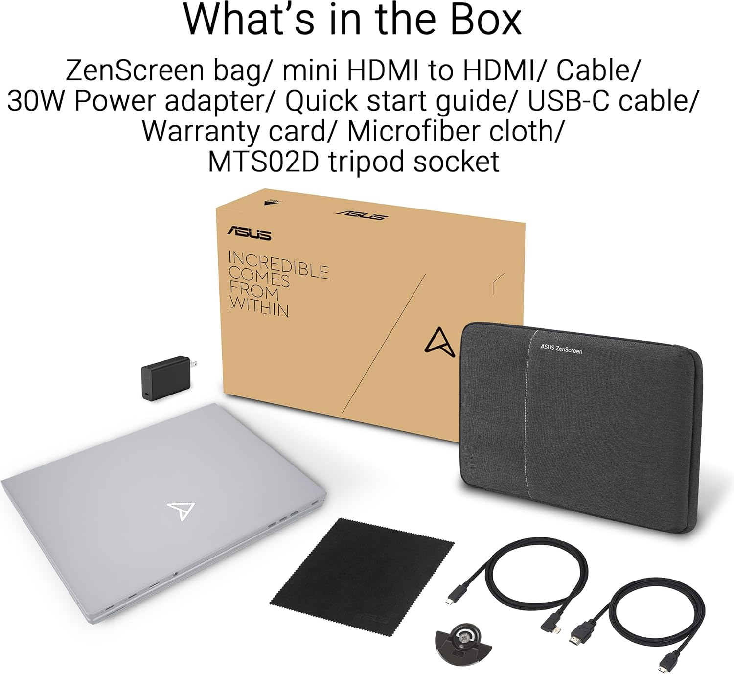 ASUS Zenscreen Fold OLED 17.3&rdquo; 1440P USB-C Portable Monitor (MQ17QH) &ndash; QHD (2560X1920), Water-Drop Hinge, Displayhdr500 True Black, 100% DCI-P3, Mini-Hdmi, Tripod Hole, Kickstand, FSC, 3 Yr Warranty image number 5