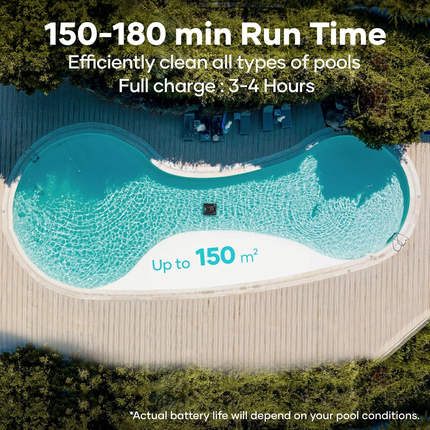 AIPER Scuba S1 Robotic Pool Cleaner Bundle with Surfer S2 Solar Pool Skimmer, Comprehensive Pool Cleaning for Inground Pools, Floor, Wall, Waterline and Pool Surface Cleaning image number 4