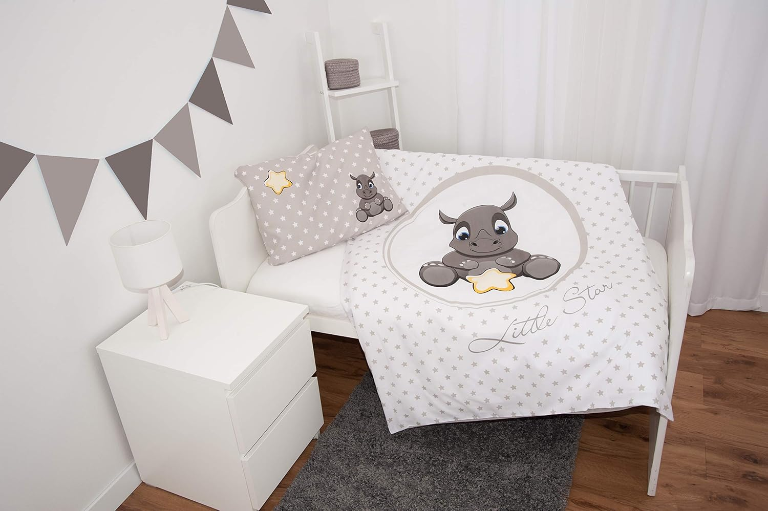 Herding Bedding-Set, Cotton, White, 40 X 60 Cm, 100 X 135 Cm image number 4