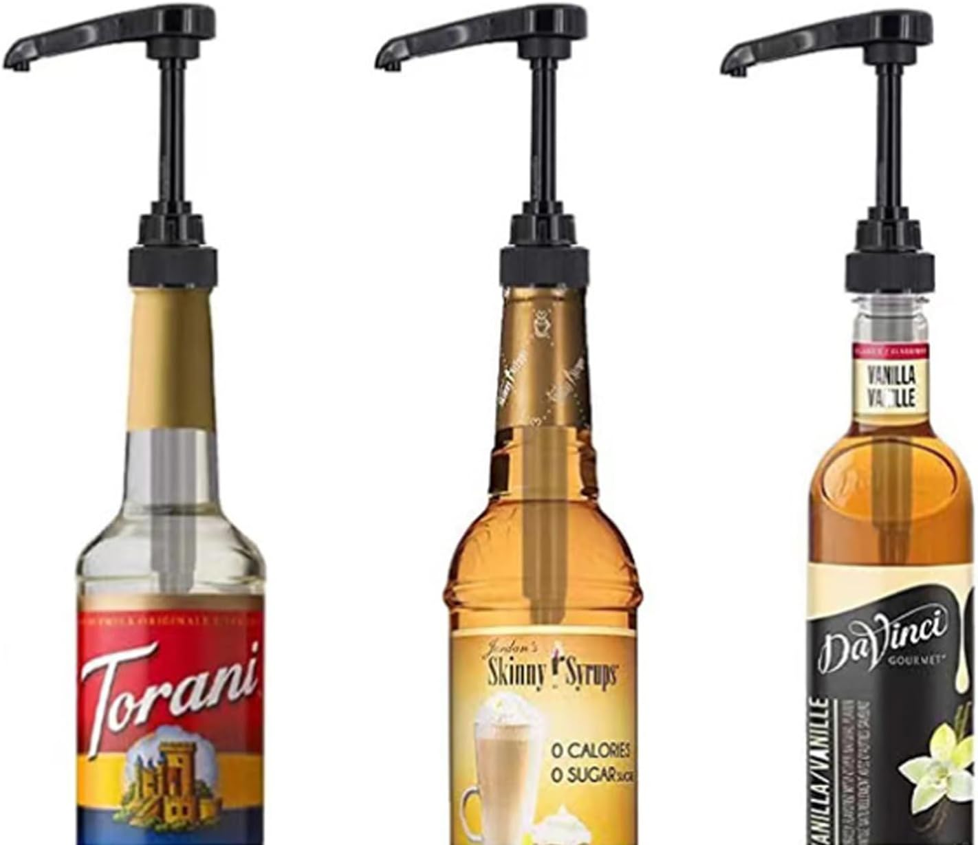 3PCS Coffee Syrup Pump Dispenser for 25.4Oz/750Ml Syrup Bottle No Dripping image number 3