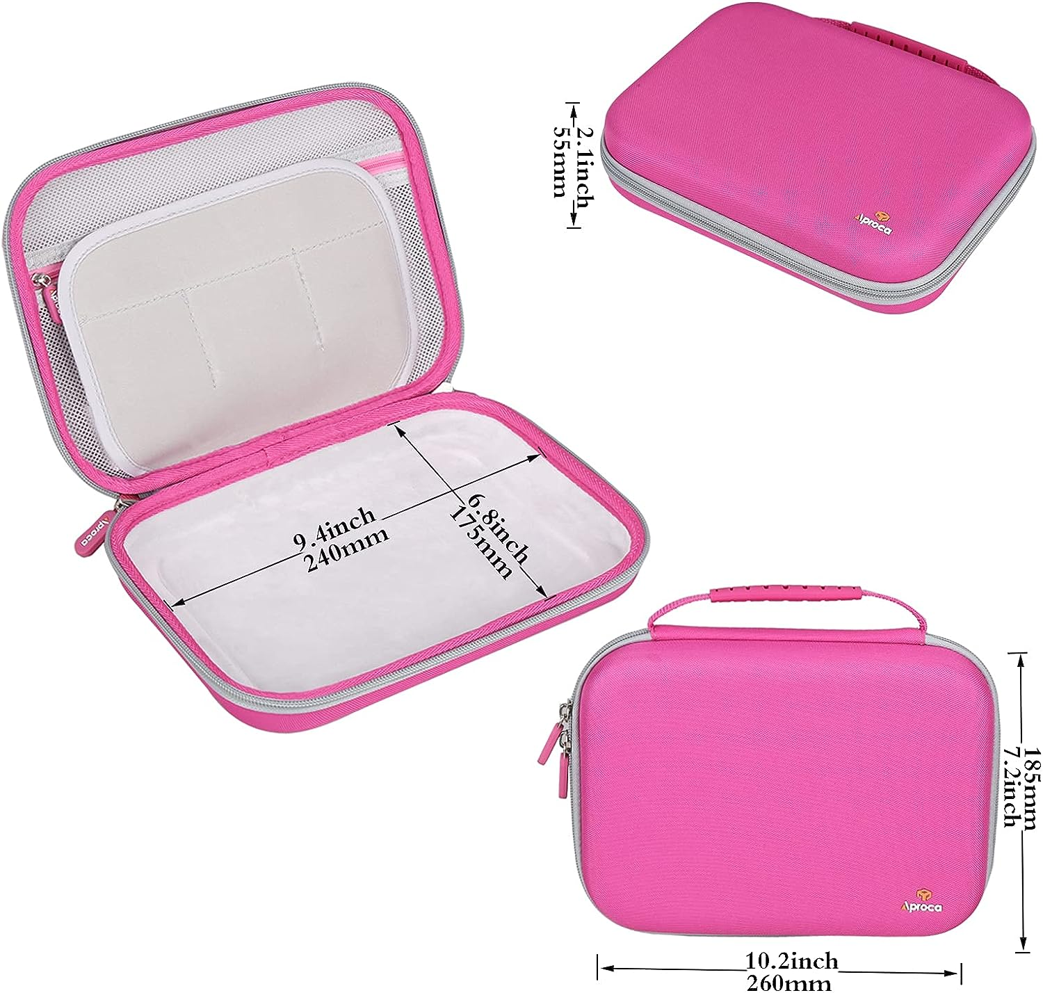 Aproca Hard Travel Storage Pink Case, for Leapfrog Leappad Ultimate/Academy Kids&rsquo; Learning Tablet image number 2