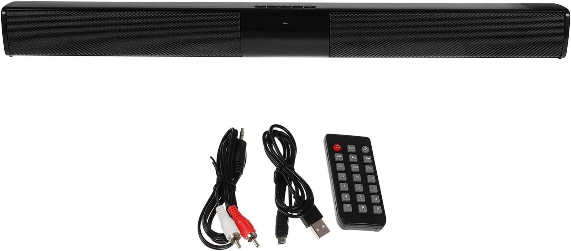 BUGUUYO Wireless Soundbar Speaker with Memory Card Slot Portable Multimedia Speakers for TV Computer Phone Compatible DC5.0V Power