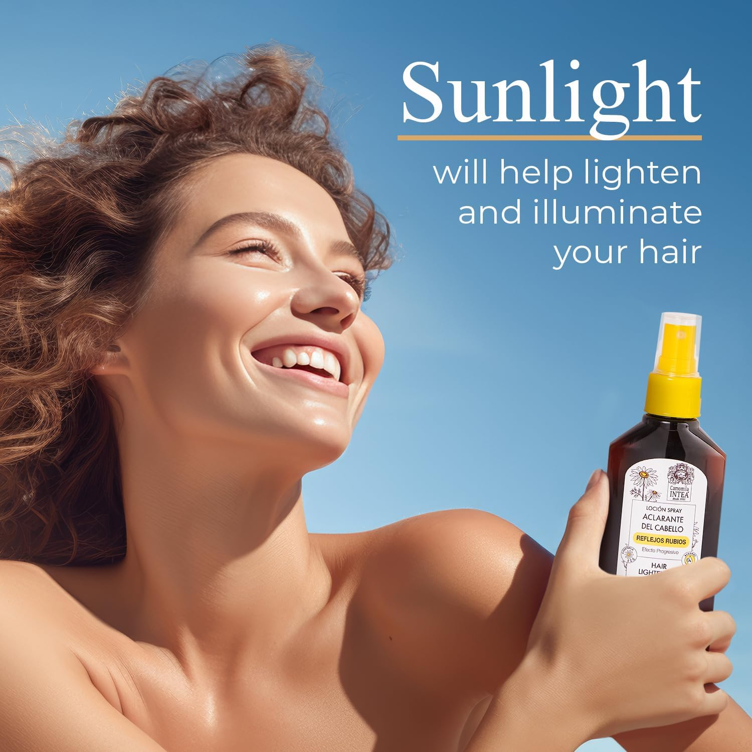 Camomile Natural Blonde Highlights Hair Lightening Spray 100 Ml - Go Blonder without Hair Dye - Hair Lightener Suitable for Brunettes or Blondes to Achieve Blonde Highlights image number 2