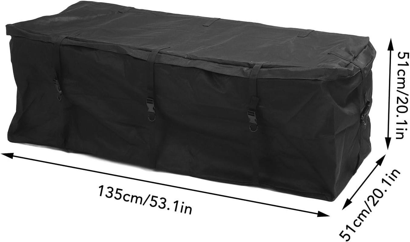 53In Waterproof Cargo Carrier Bag Universal Vehicle Organizer 600D Oxford Hitch Mount Storage for Suvs & Trucks image number 4