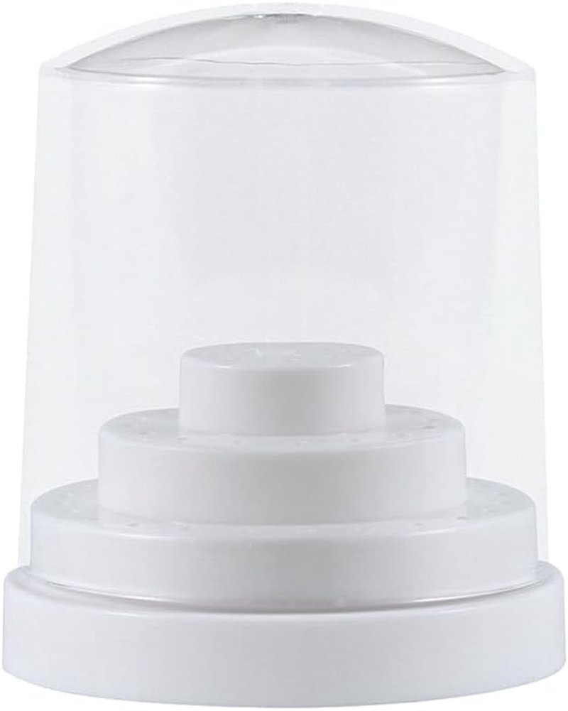 Lurrose 48 Holes Nail Manicure Bit Holder Drill Organiser Display Box Case for Nail Polishing Machine (White) image number 6