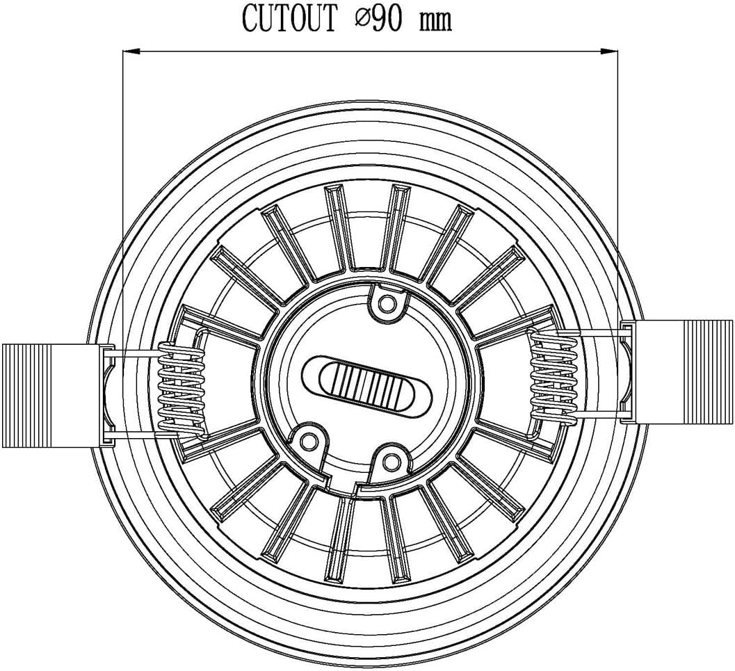 Beacon Lighting Infinity Mini LED Recessed Colour Switch 85Mm Cut Out Downlight in White image number 6