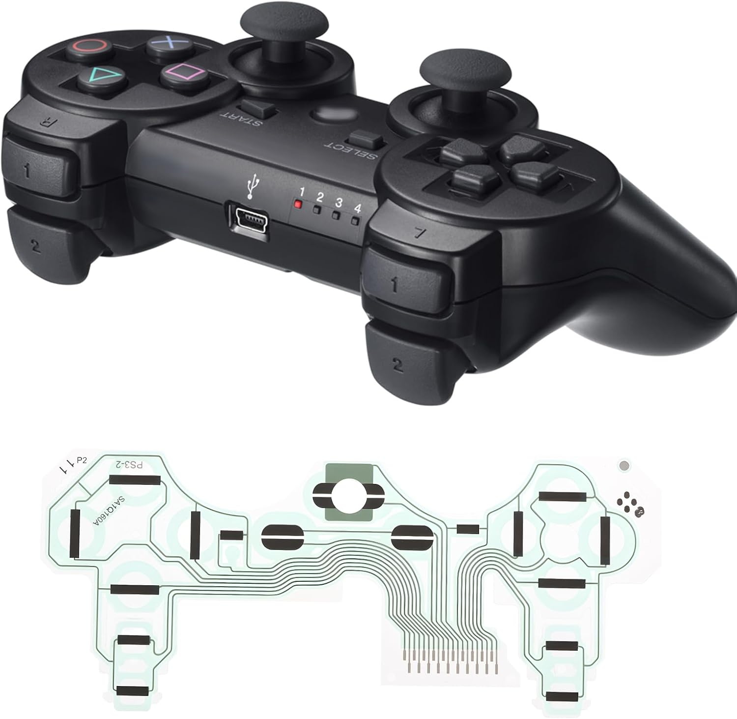 Emagtech 10Pcs Controller Ribbon Circuit Board Film SA1Q160A Compatible with Playstation PS3 Dual Shock 3 image number 2